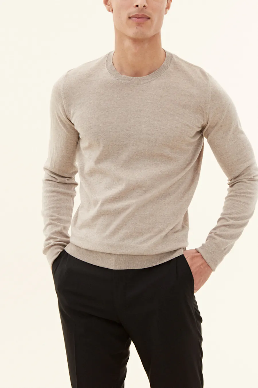 Slim Fit Extra Fine Merino Wool Roundneck