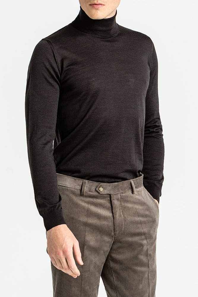 Slim Fit Extra Fine Merino Wool Rollneck