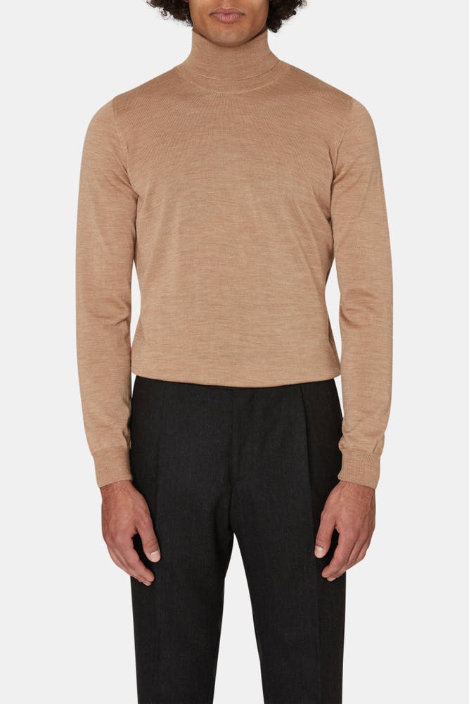 Slim Fit Extra Fine Merino Wool Rollneck