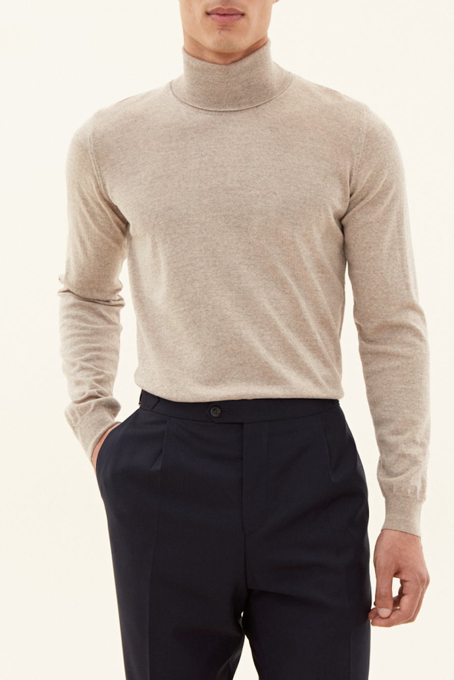 Slim Fit Polotröja Extra Fine Merinoull