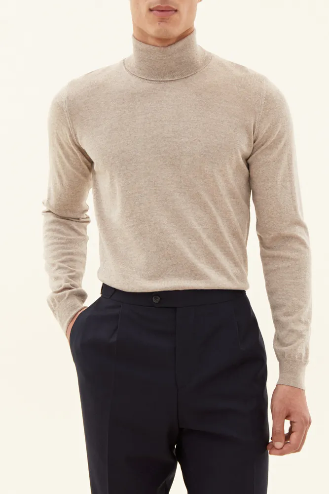 Slim Fit Polotröja Extra Fine Merinoull