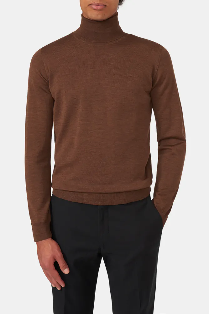 Slim Fit Polotröja Extra Fine Merinoull