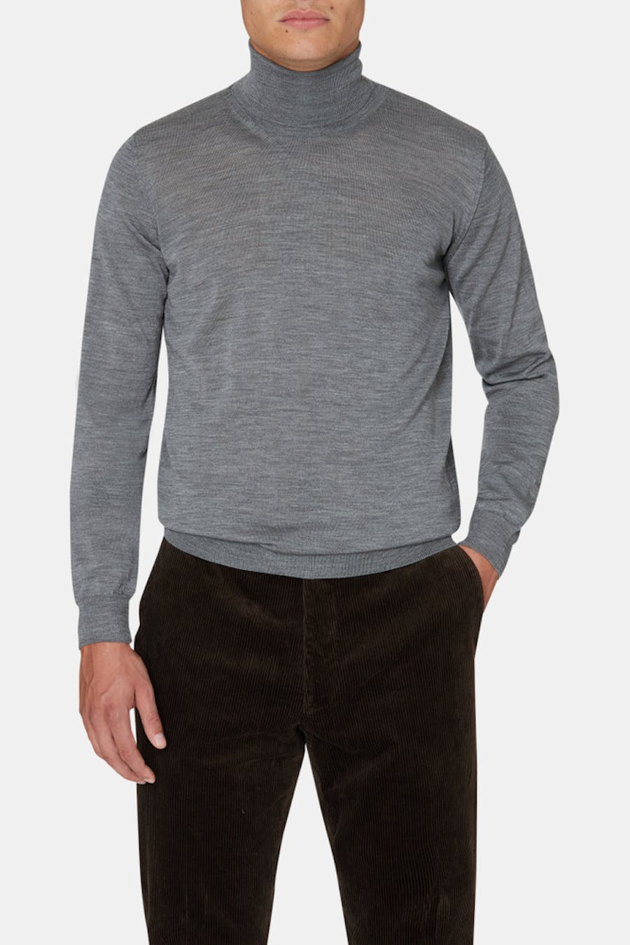 Slim Fit Polotröja Extra Fine Merinoull