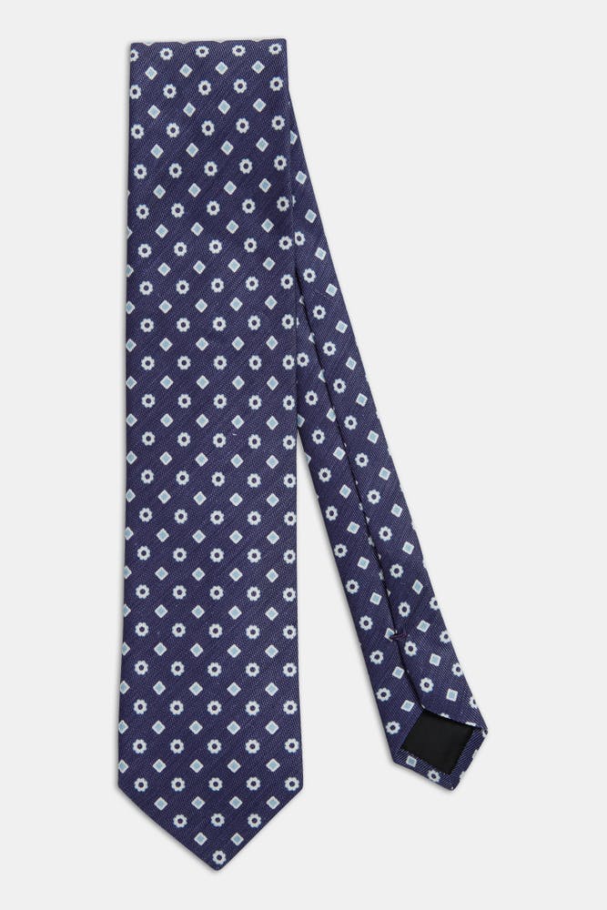 Floral Pattern Linen Tie
