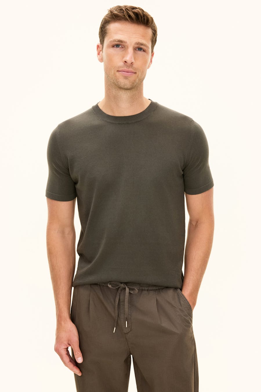 Slim Fit Finstrik T-shirt