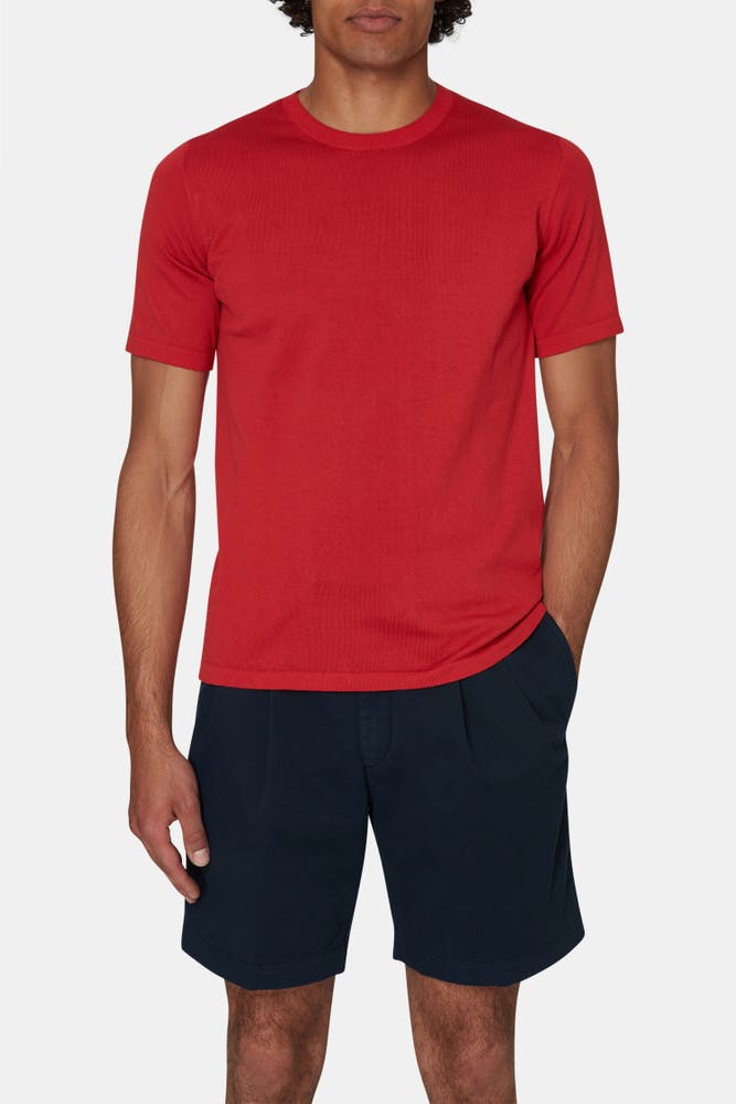 Slim Fit Fine Knitted T-shirt