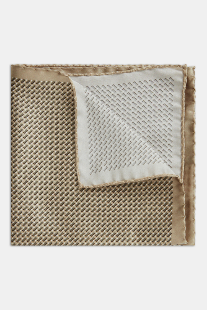 Geometrical Pattern Silk Handkerchief