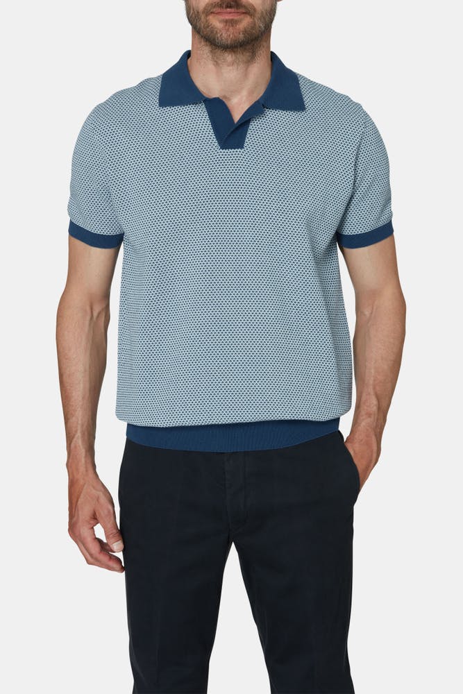 Regular Fit Jacquard Knit Poloshirt