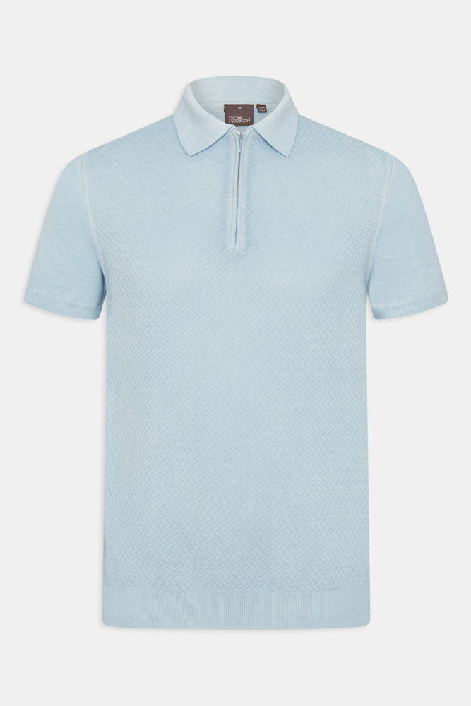 Slim Fit Strukturert Strikket Polo