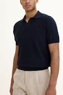 Slim Fit Strukturert Kabelstrikket Polo