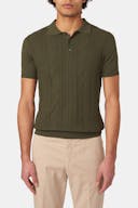 Slim Fit Structured Knit Poloshirt