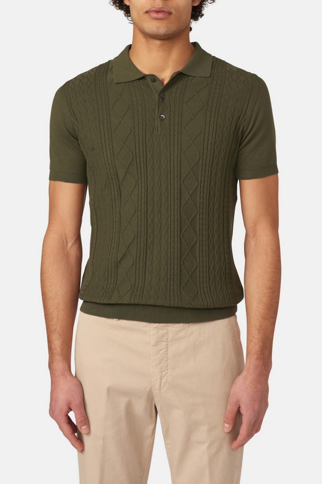 Slim Fit Strukturert Strikket Piké