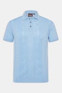Slim Fit Structured Knit Poloshirt