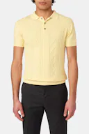 Slim Fit Structured Knit Poloshirt