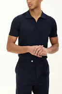 Slim Fit Finstrik Polo