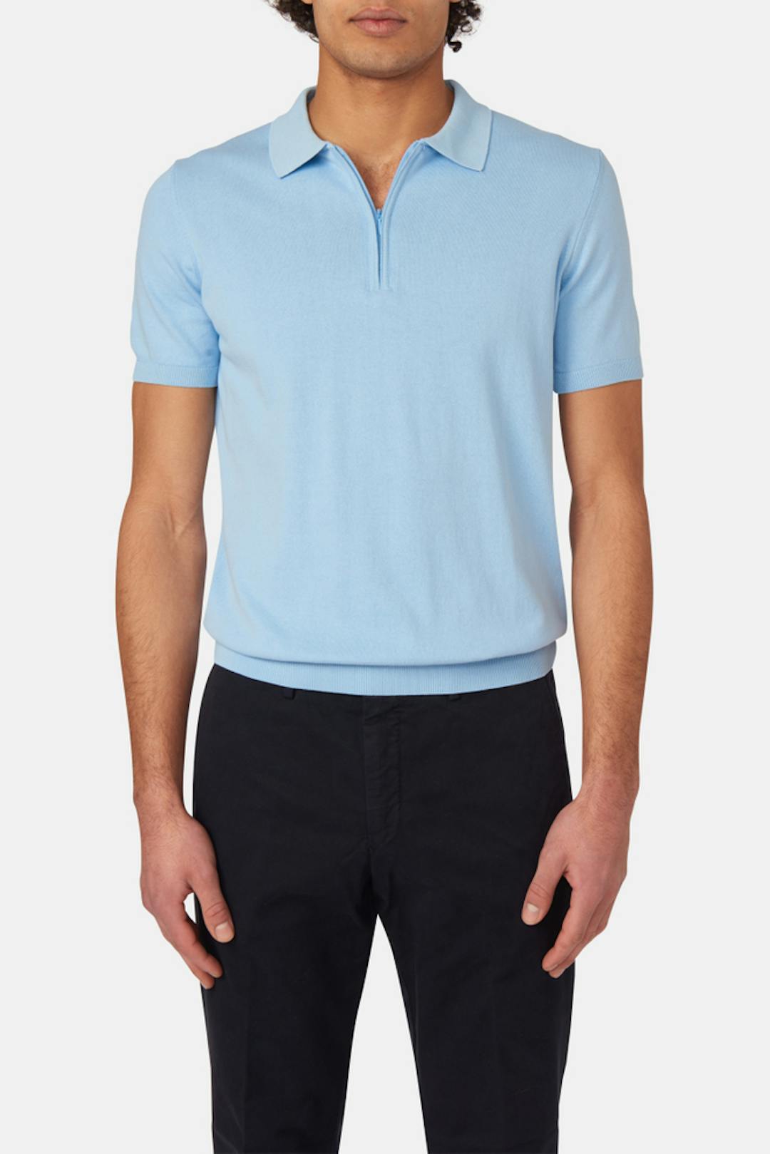 Slim Fit Finstrikket Piké