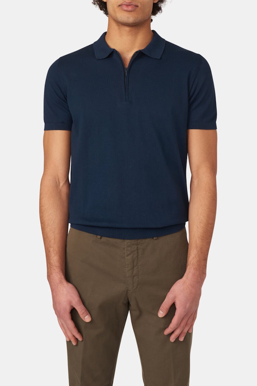 Slim Fit Finstrikket Piké