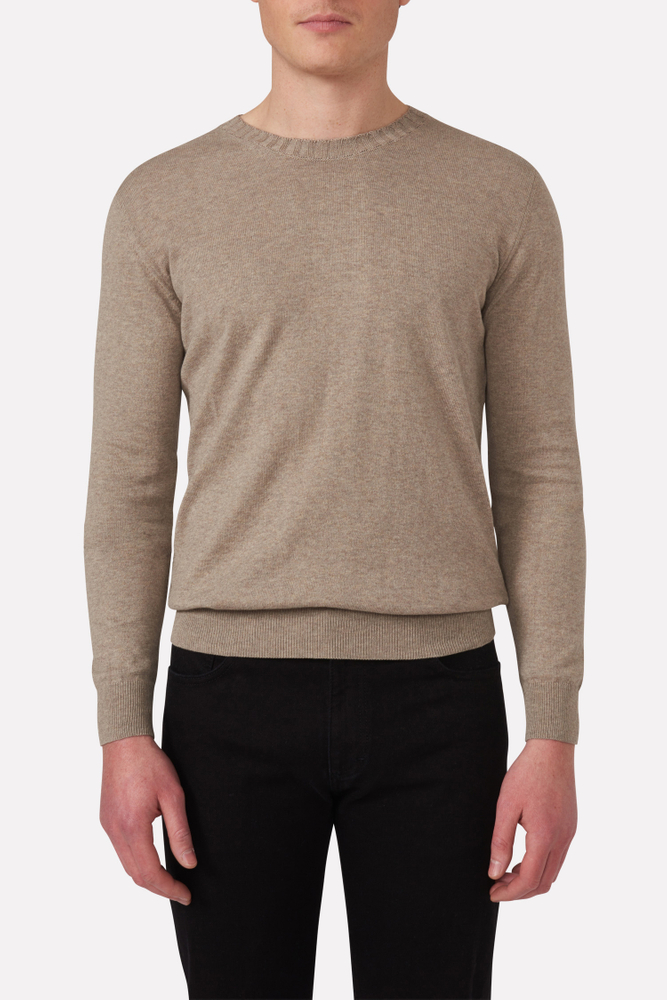 Regular Fit Rundhalsad Tröja Bomull