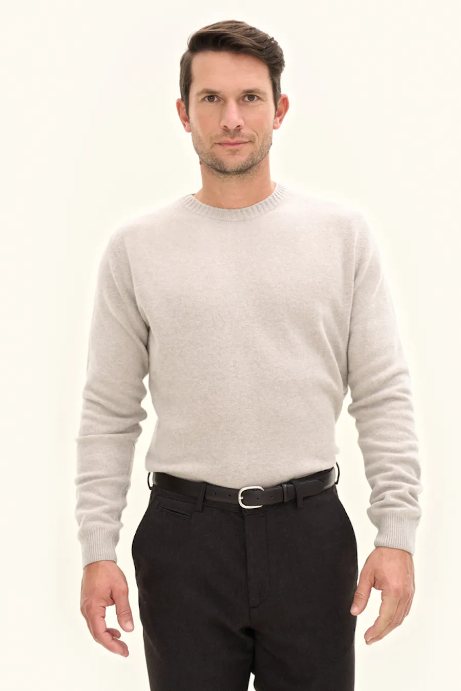 Regular Fit Rundhalsad Tröja Ull-Kashmir