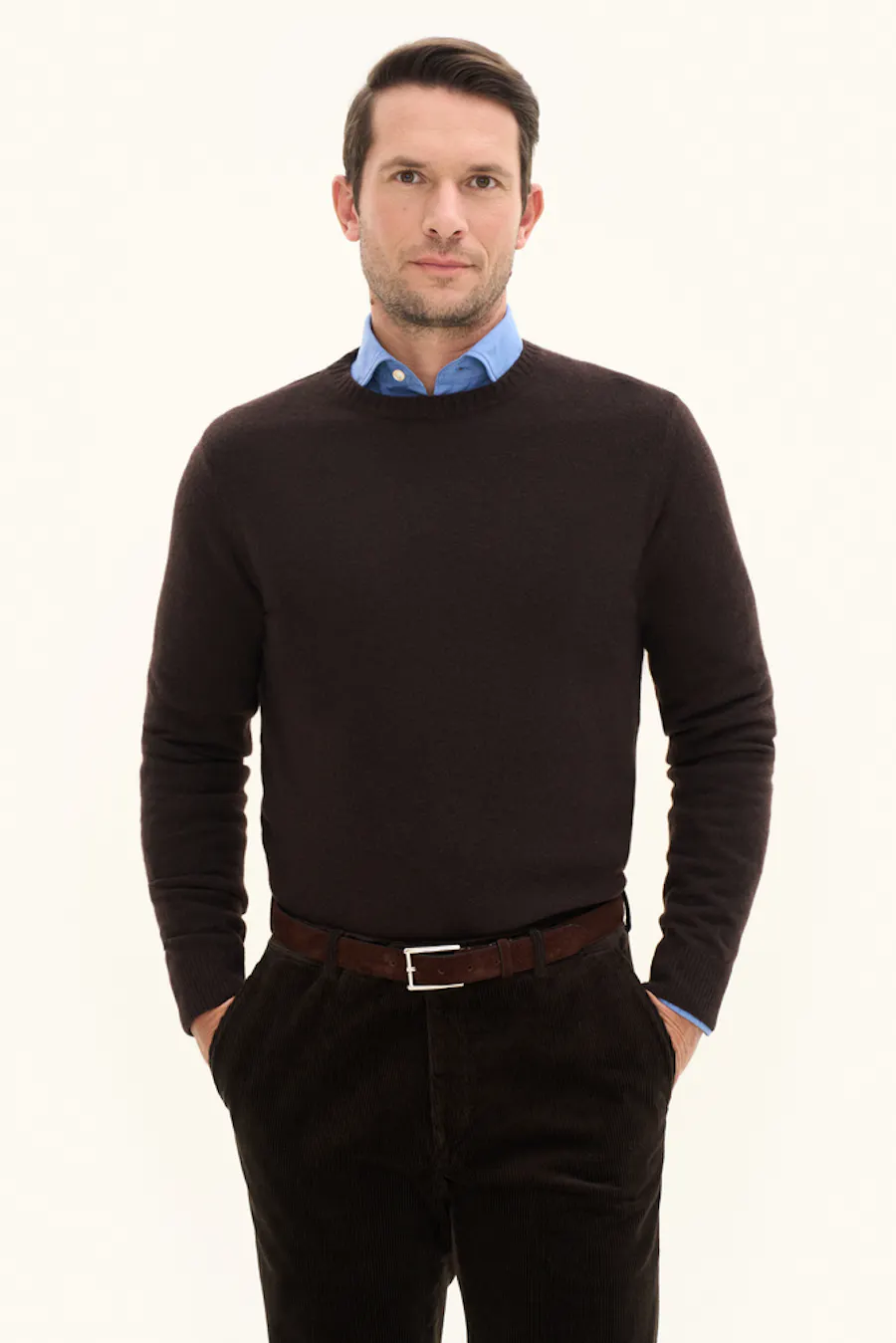 Regular Fit Roundneck Soft Wool Cashmere Sweater