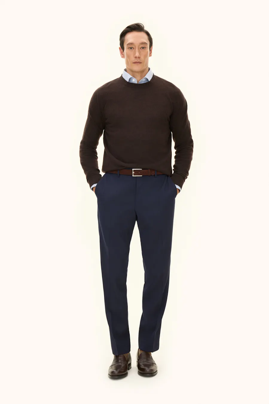 Regular Fit Roundneck Soft Wool Cashmere Sweater