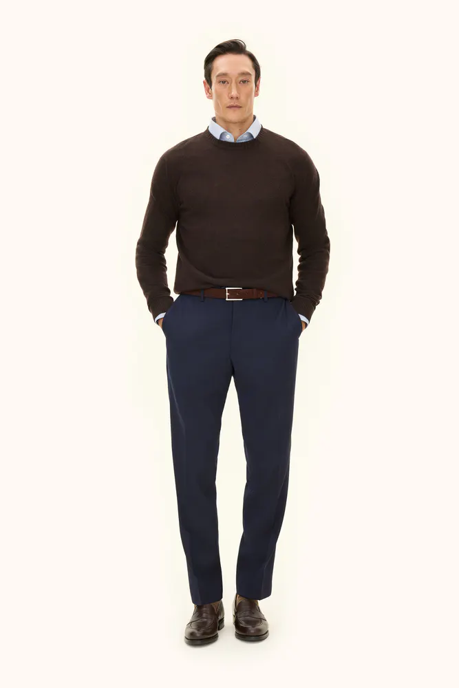 Regular Fit Roundneck Soft Wool Cashmere Sweater