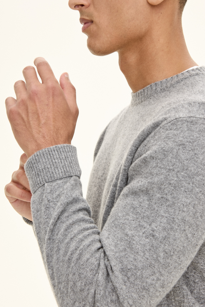 Regular Fit Rundhalset Ull-Kashmigenser