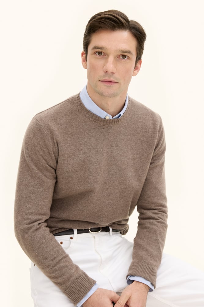 Regular Fit Roundneck Soft Wool Cashmere Sweater