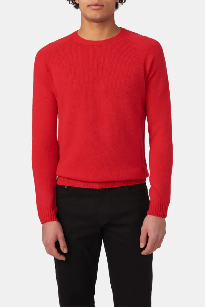 Regular Fit Rundhalsad Tröja Ull