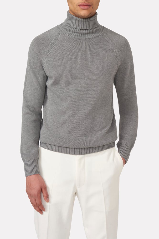 Regular Fit Melange Rollneck