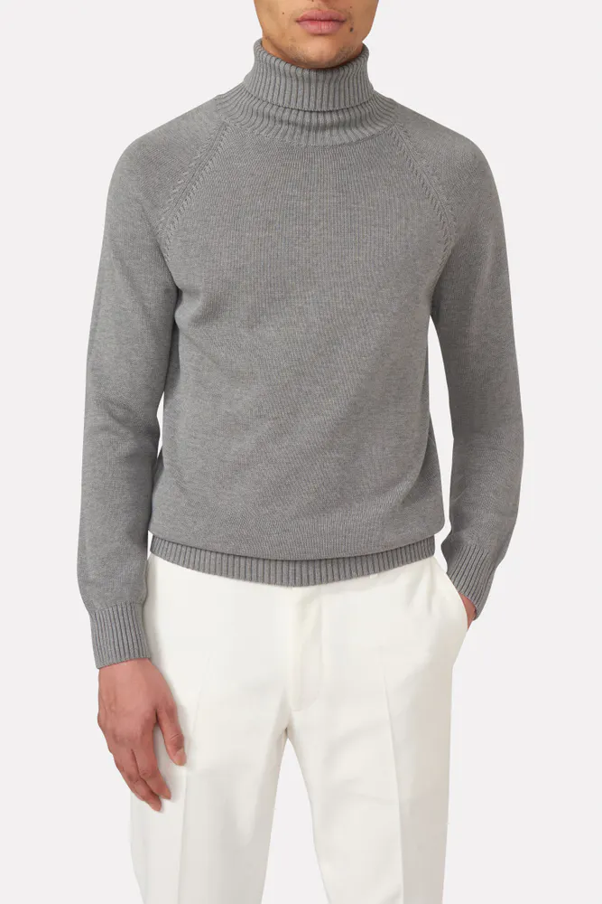 Regular Fit Melange Rollneck