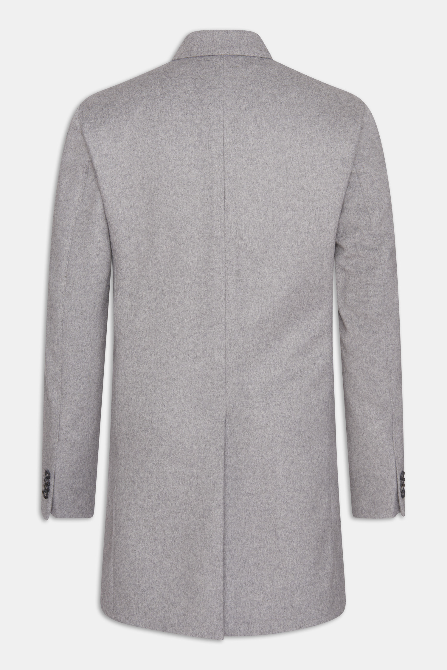 Regular Fit Brushed Wool Coat Light Grey Oscar Jacobson