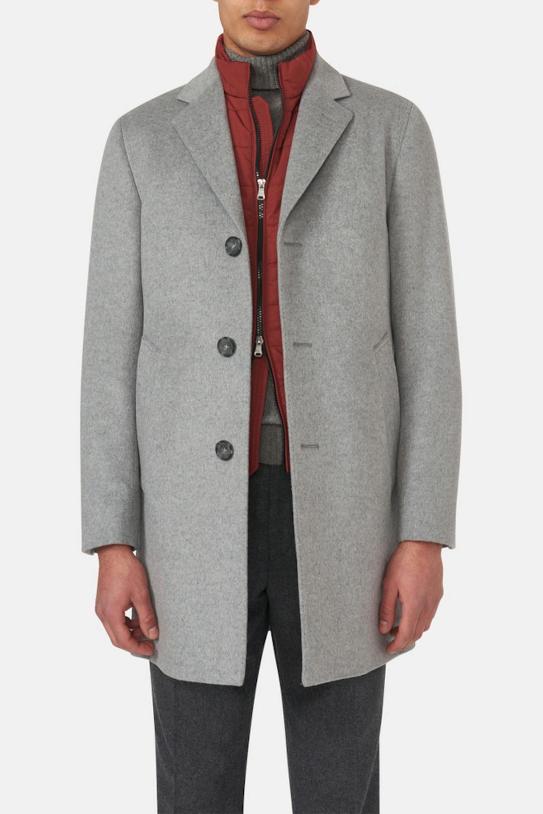 Regular Fit Frakk Børstet Ull