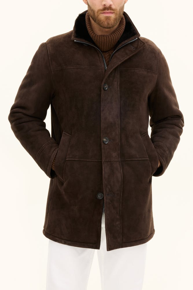 Regular Fit Saueskinnsjakke