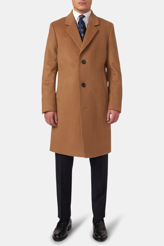 Regular Fit Brushed Wool Coat