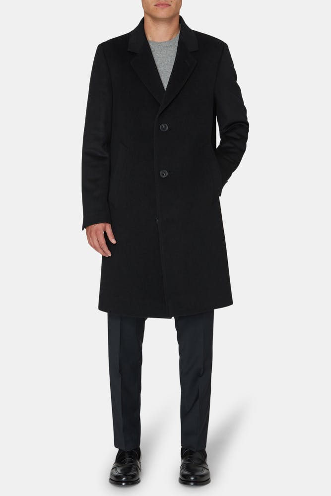 Regular Fit Brushed Wool Coat