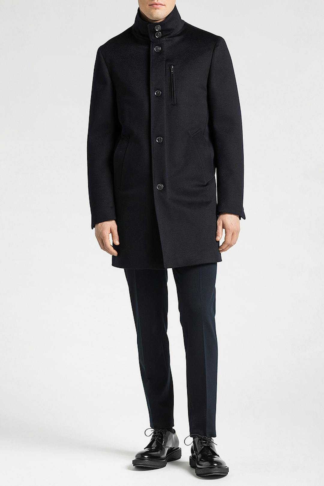 Regular Fit Frakk Børstet Ull