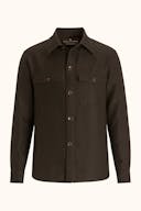 Regular Fit Herringbone Overshirt