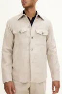 Regular Fit Linen Shirt Jacket