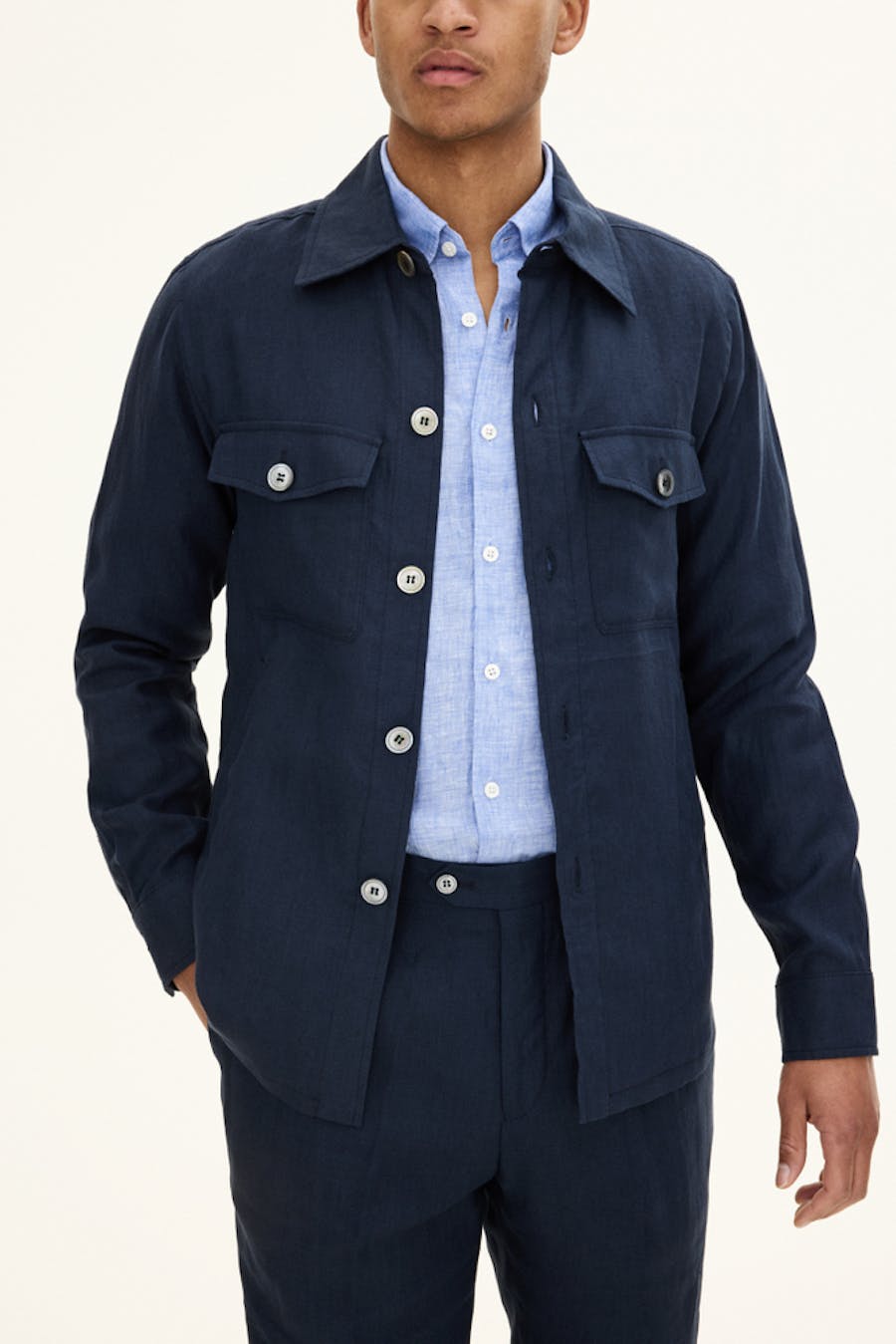 Regular Fit Skjortejakke Lin