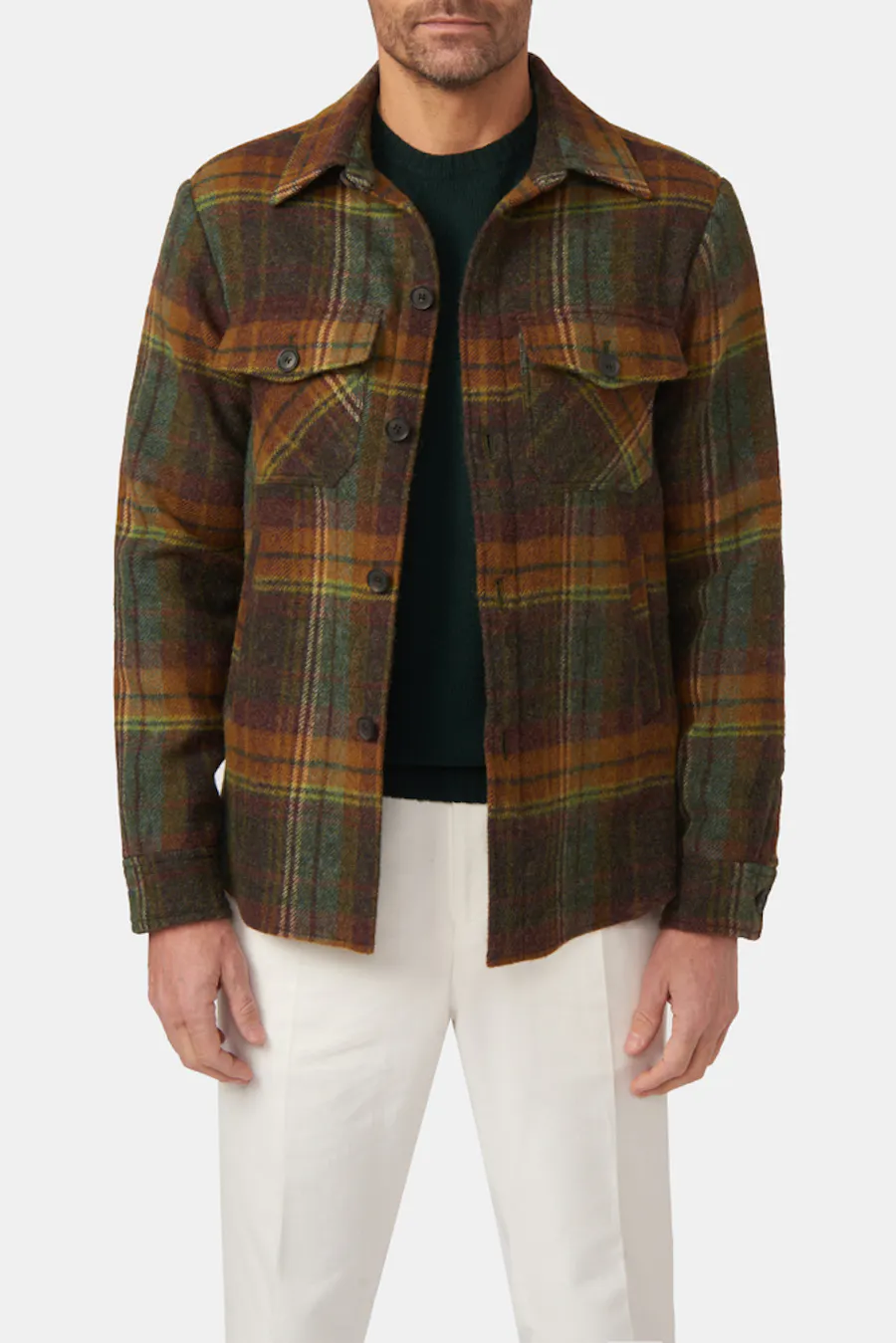 Regular Fit Overshirt Borstad Ull