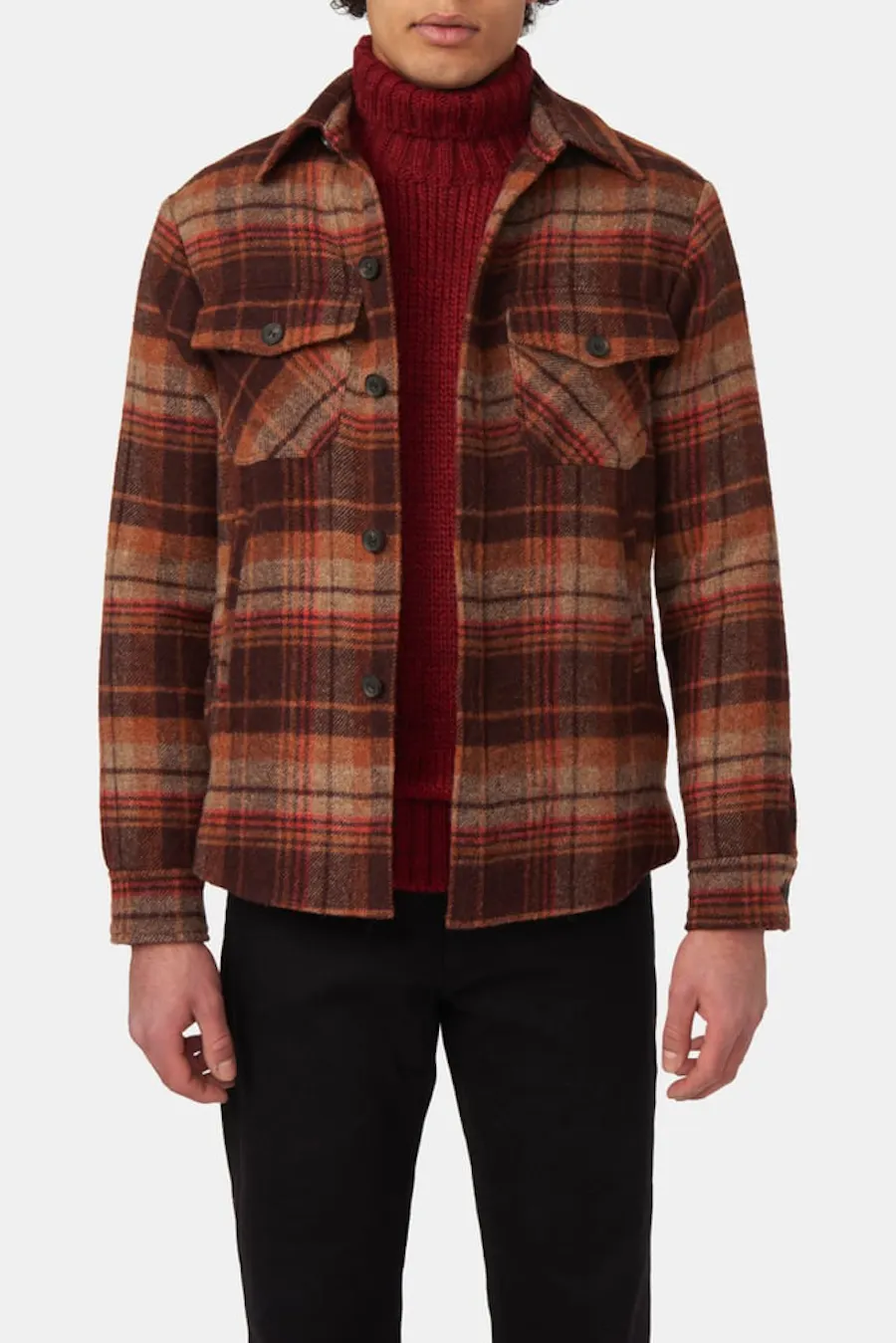 Regular Fit Brushed Wool Overshirt