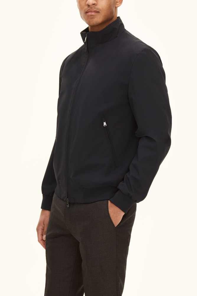 Bomber Nylon Shell Jacket Dark Blue Oscar Jacobson