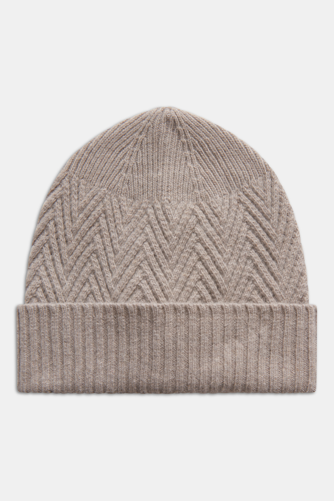 Knitted Herringbone structure hat