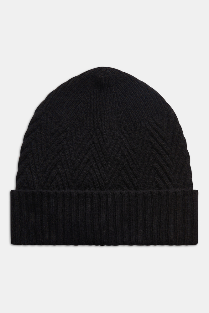 Knitted Herringbone structure hat