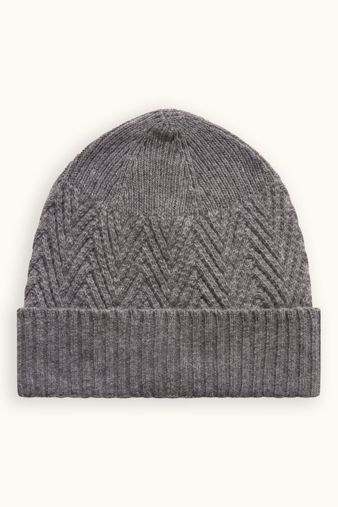Knitted Herringbone structure hat