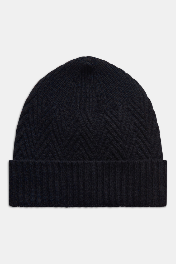 Knitted Herringbone structure hat