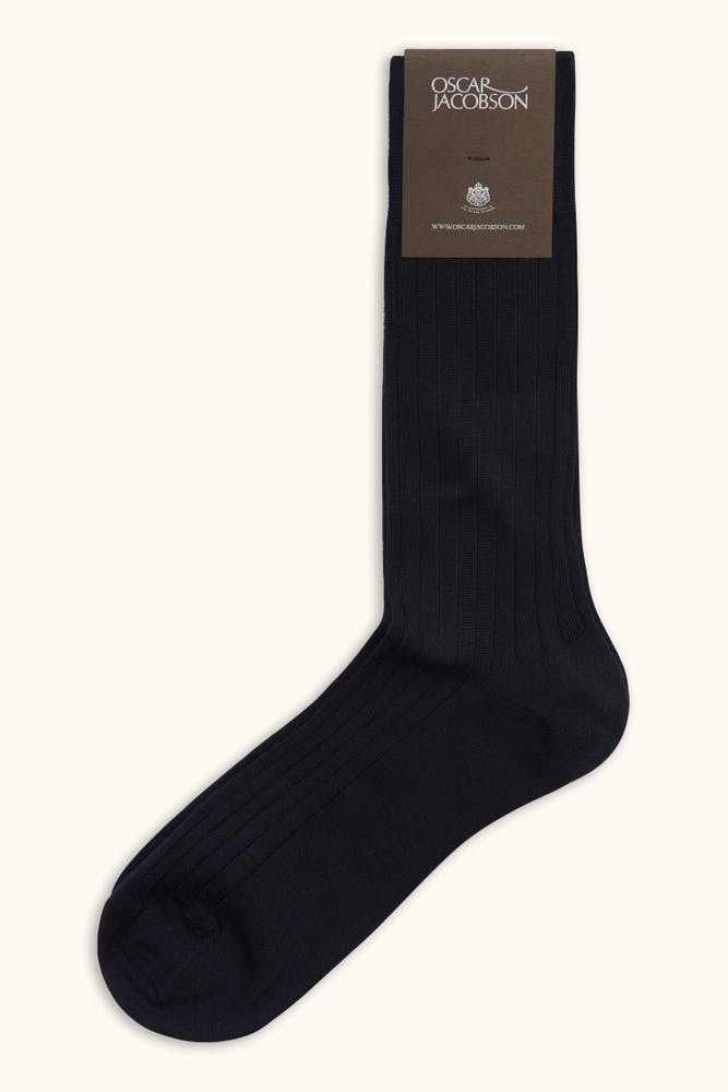 Mid-length Ribbed Wool Stretch Socks