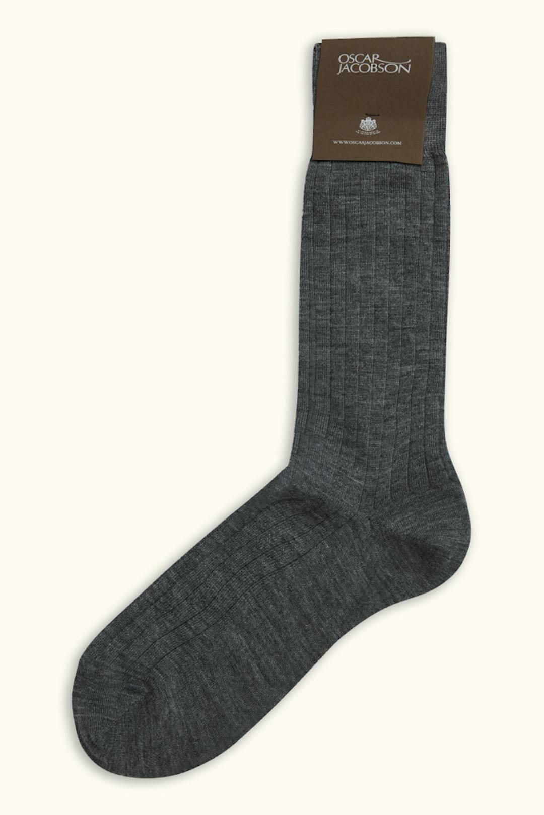 Middelslanga Ribbade Ullstretch Sokker