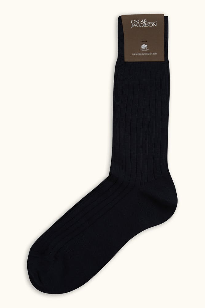 Mid-length Ribbed Wool Stretch Socks